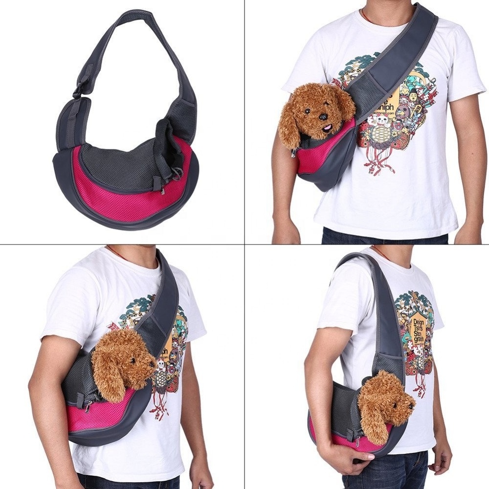 Outdoor Oxford Pet Travel Carrier Bag Breathable Single Shoulder Dog Bag