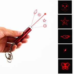 Multi Function 5 Shapes Creative Pet LED Pointer Keychain Funny Pen Interactive Cat Laser Toy Cat Funny Toy