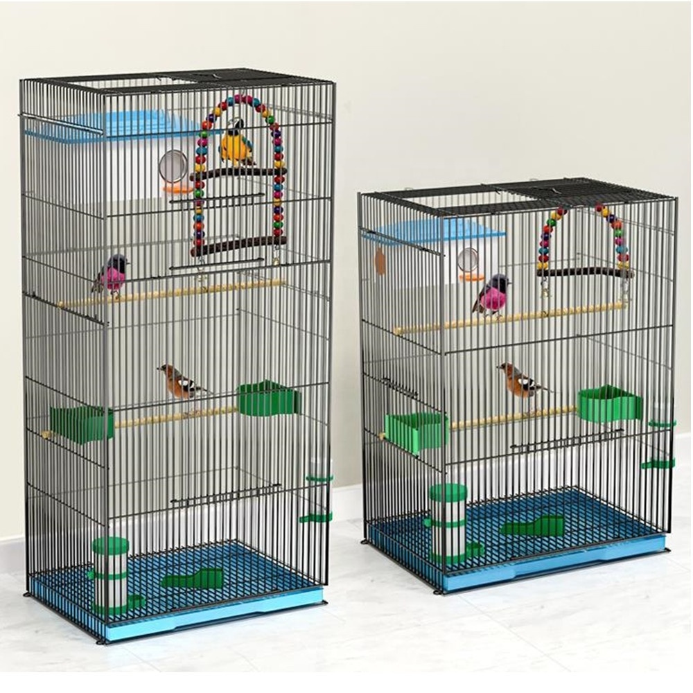 Luxury Large Bird Cage with Rolling Stand Open Top and Bird Swing, Bird Villa For Parrot Peony Xuan Feng Myna