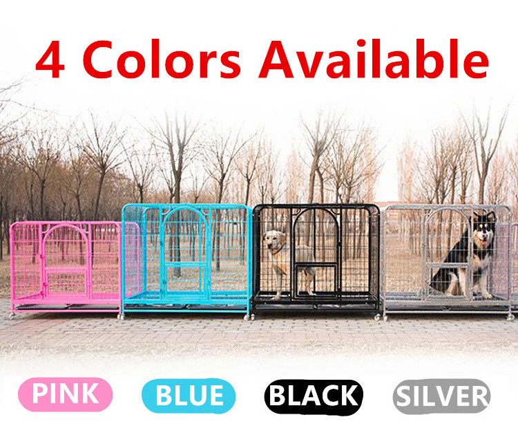 Factory Customize Extra Large Double Doors With Skylight Dog Cage Durable Bold Large Pet Dog Crate Movable Heavy Dog Crate