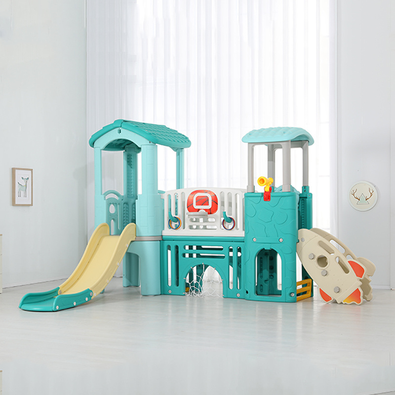 Qiaoqiao Playhouse With Slide and Swing Set Indoor Plastic Kindergarten Toys for Kids