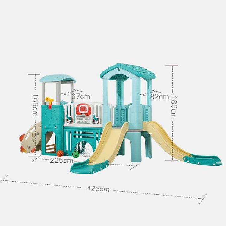 Qiaoqiao Playhouse With Slide and Swing Set Indoor Plastic Kindergarten Toys for Kids