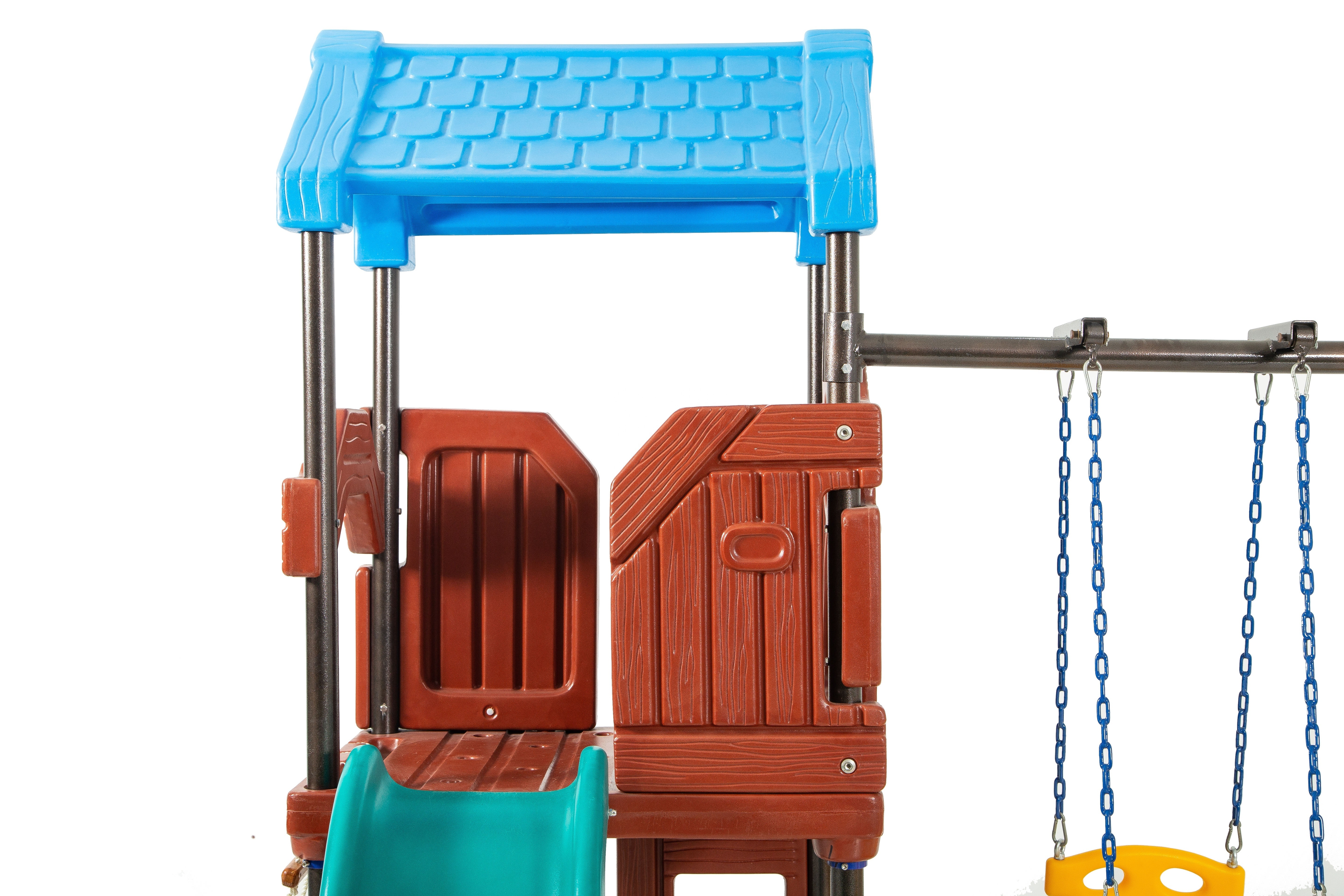 Qiao Qiao plastic game toy house swing with slide and swing for children