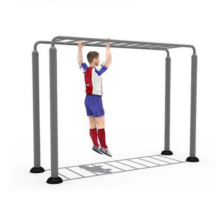 Qiaoqiao high quality outdoor playground parallels monkey bar ladder workout outdoor fitness equipment