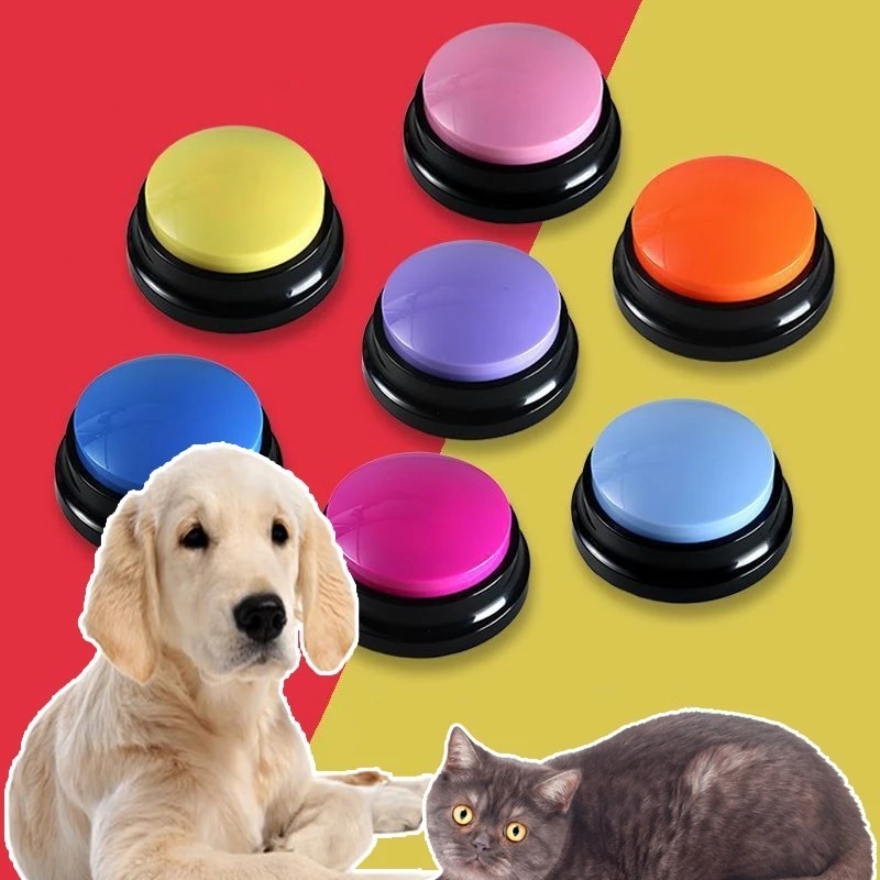 2023 Wholesale Press Sound Bell Dog Buzzer Recordable Dog Training Talking Buttons For Communication