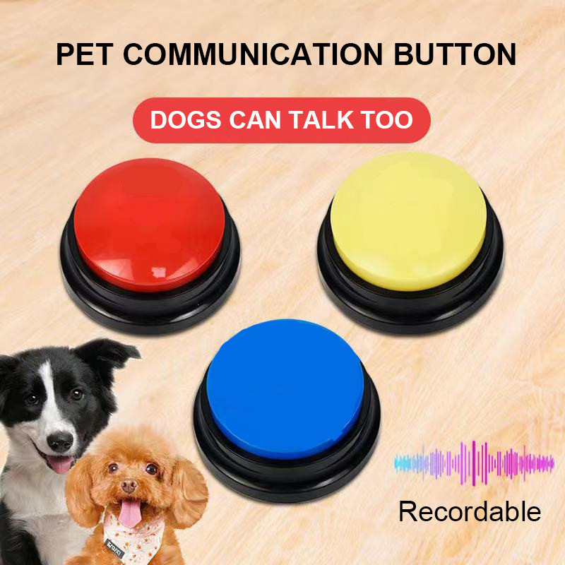 2023 Wholesale Press Sound Bell Dog Buzzer Recordable Dog Training Talking Buttons For Communication