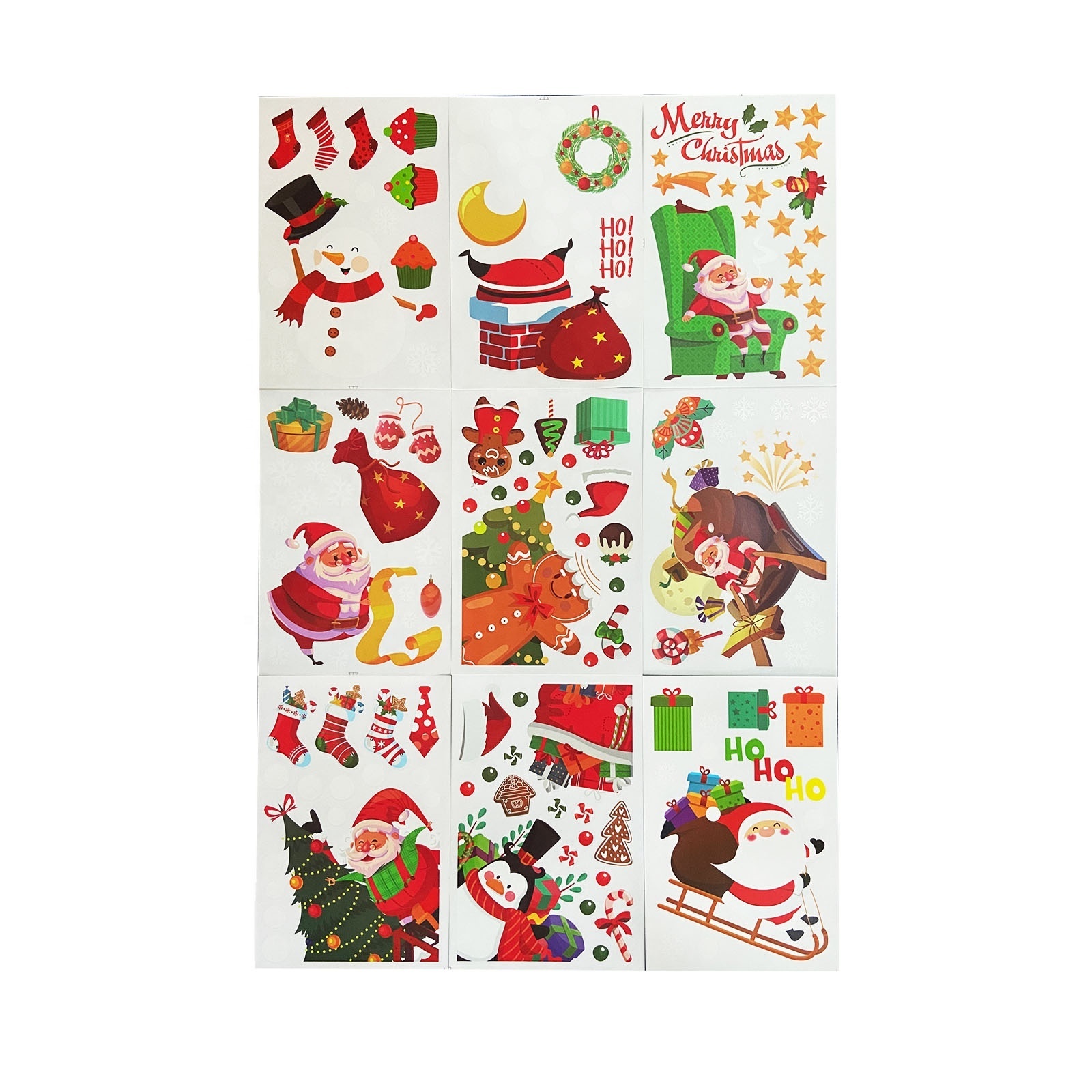 Christmas Decorations Window Clings Stickers Snowman Christmas Windows Stickers