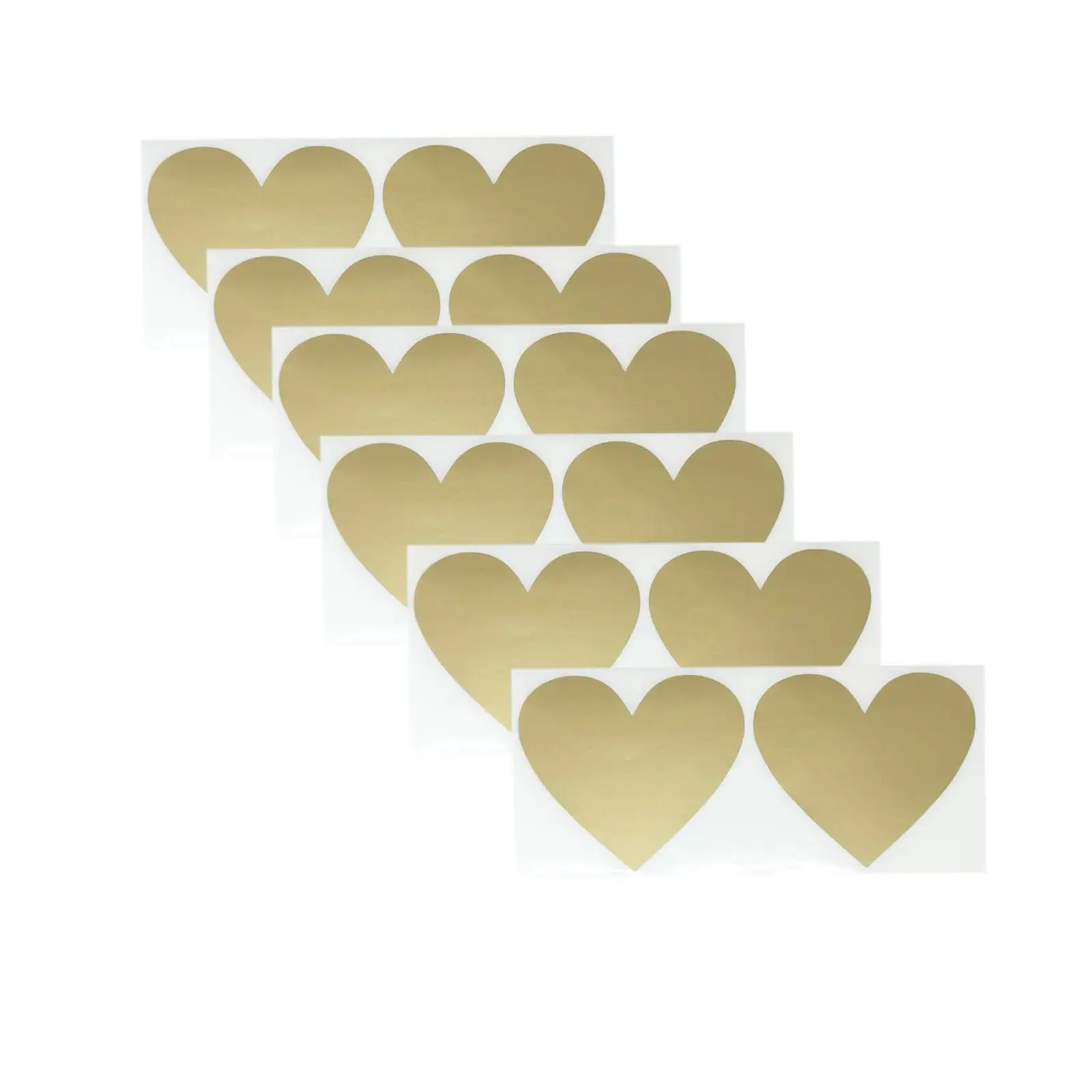 Scratch off Stickers Love Heart Shape Blank for Secret Code Cover Home Game Wedding Message 70mm*80mm Gold Heart