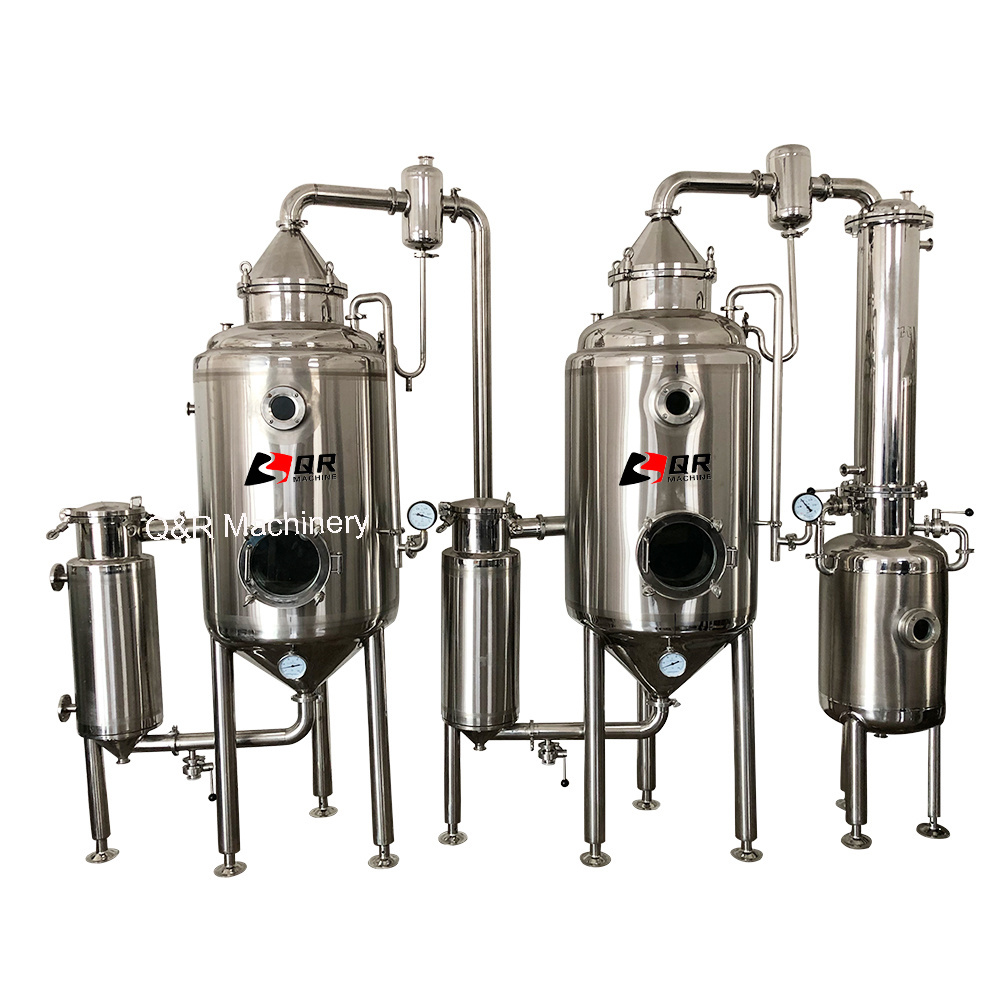 316 stainless steel chemical food herbs machinery vacuum single effect evaporation concentrator