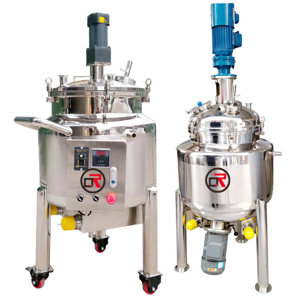 chemicals soap and detergent production Stainless steel wheels flange vacuum pressure liquid mixing tank sauce mixer machine