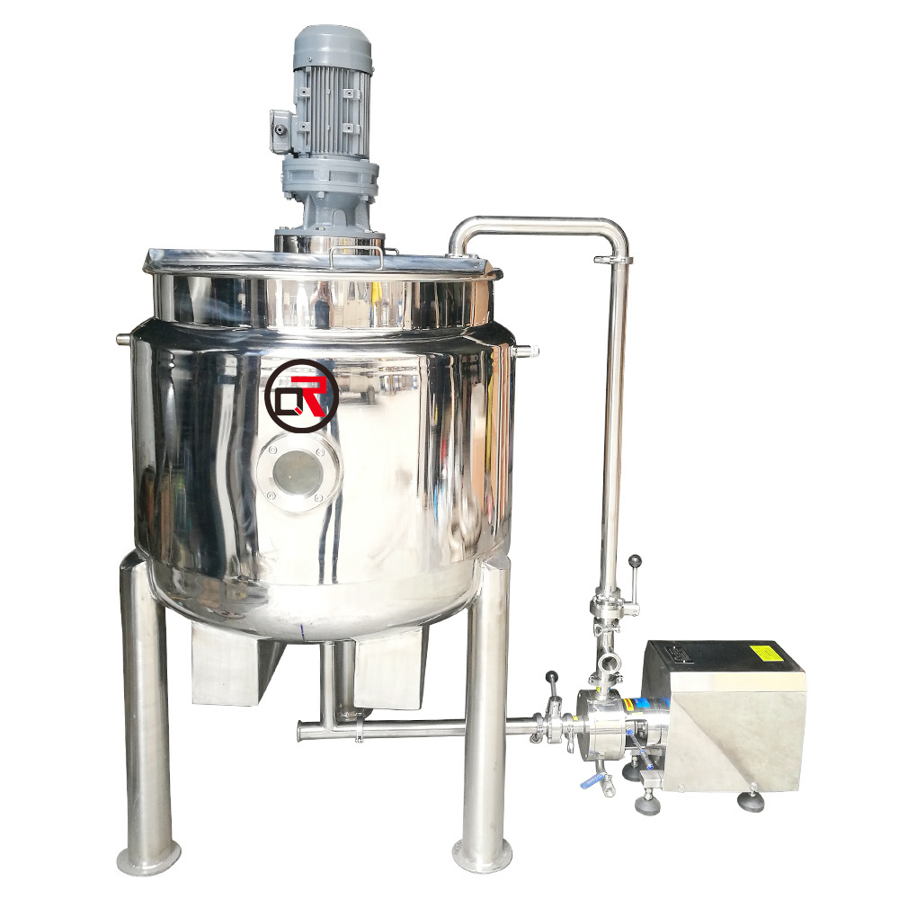 chemicals soap and detergent production Stainless steel wheels flange vacuum pressure liquid mixing tank sauce mixer machine