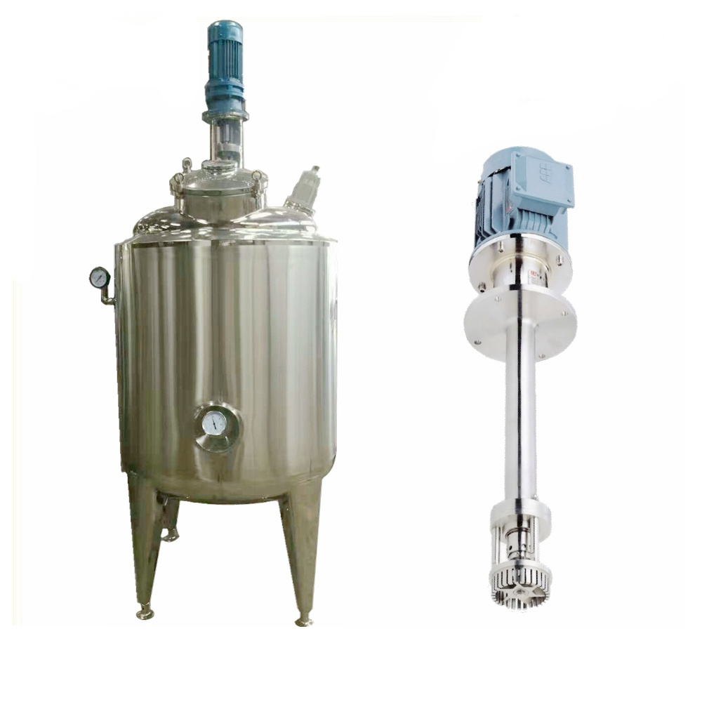 high speed electric heating mixing tanks cosmetics cream making machine stainless steel reactor liquid soap making machine