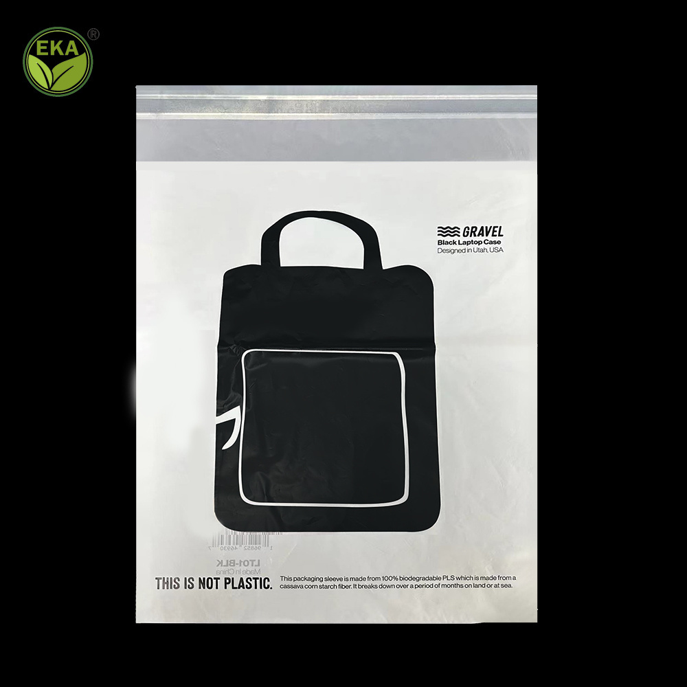 Compostable Adhesive Pouch Package Hoodies Bag Biodegradable Transparent Frost Clothing Packaging Bags