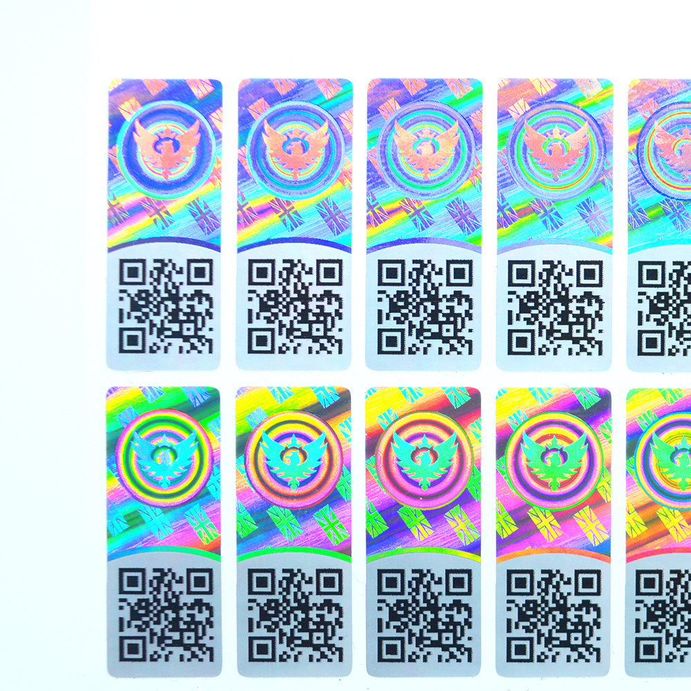 anti counterfeit hologram stickers 3d qr code labels 3d QR Code barcode holographic sticker