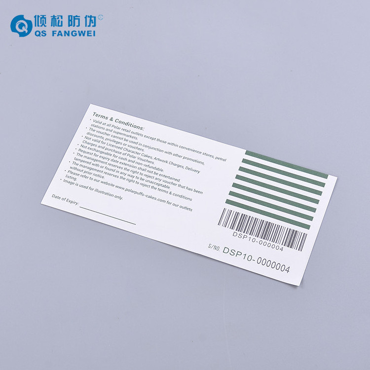 High quality business card Free logo design coupon tickets Event voucher factory price