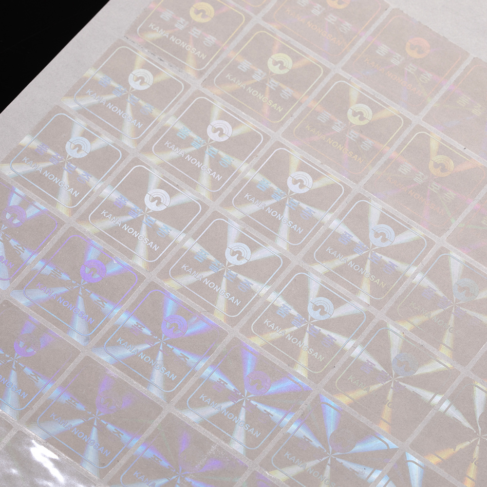 factory wholesale stickers and label holographic sticker transparent overlay holographic for eyelash packaging