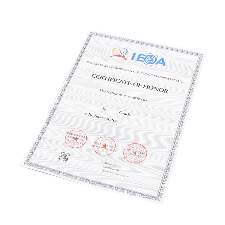 Custom Security Line Collection Security Degree Certificate Printing Paper