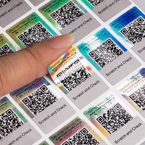 Custom Scratch off Sticker Hologram Labels Printing QR Code Holographic Stickers