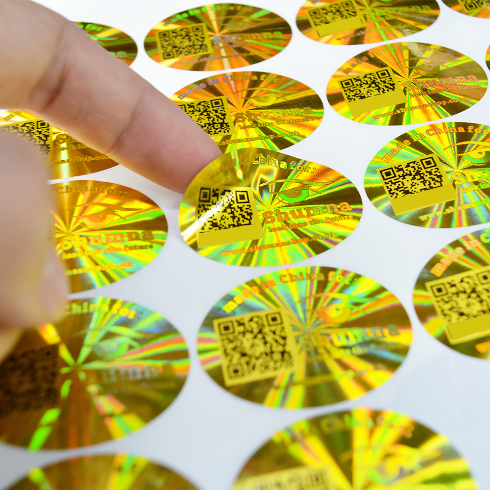 Custom Scratch off Sticker Hologram Labels Printing QR Code Holographic Stickers