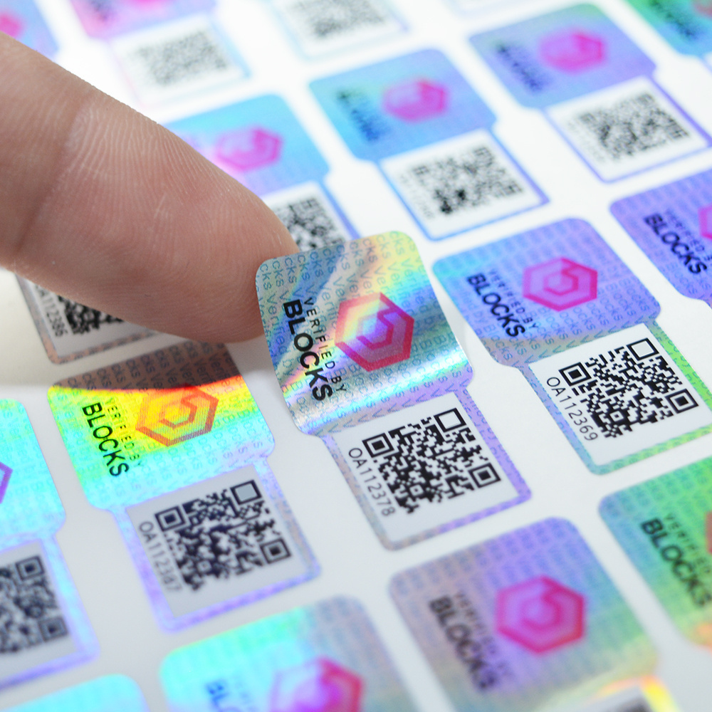 Custom Scratch off Sticker Hologram Labels Printing QR Code Holographic Stickers