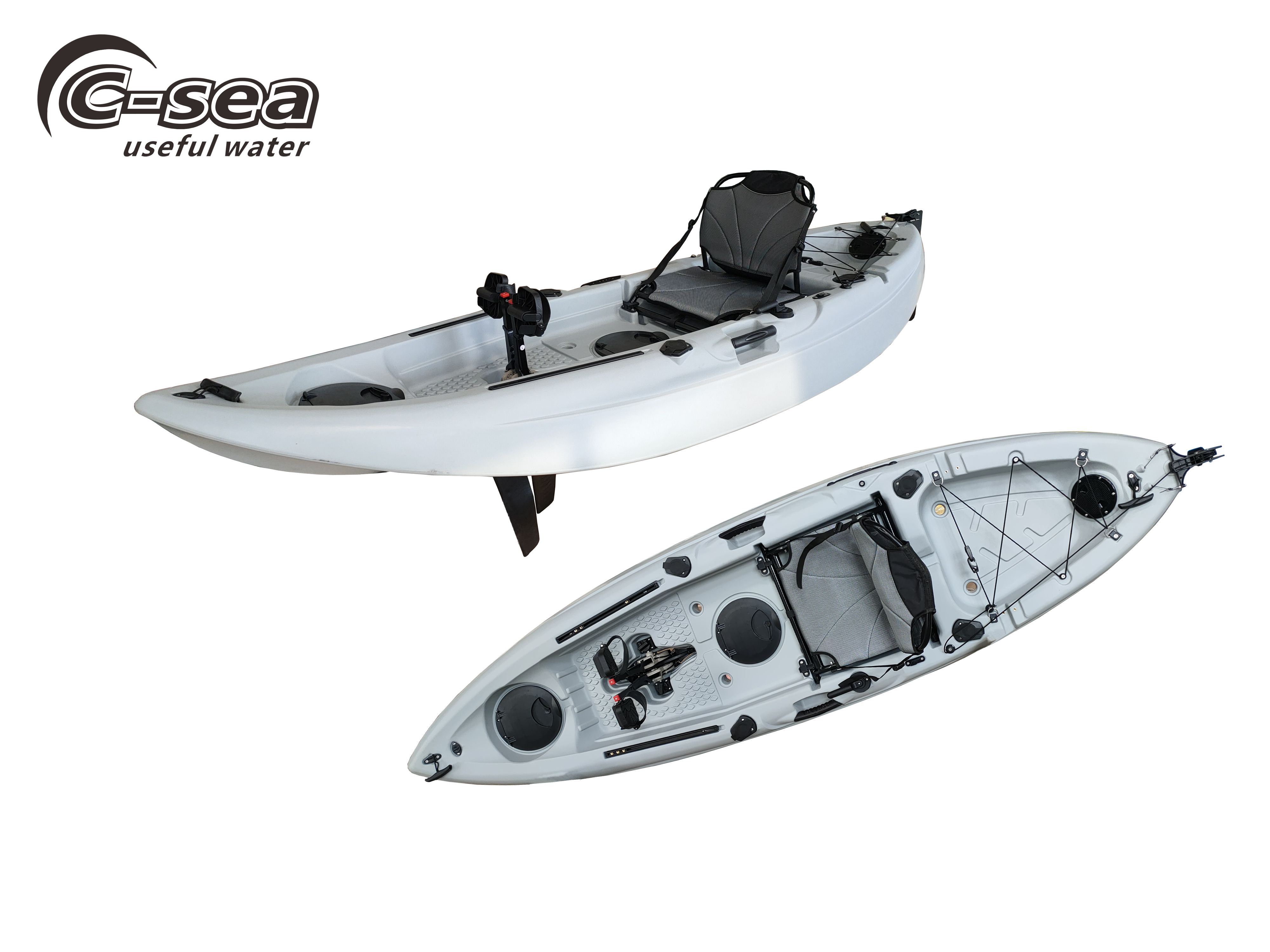 Single  pedal  drive kayak for one person fishing kayak sit on top