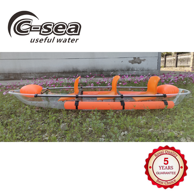 Three person transparent   Clear PC  kayak for sale