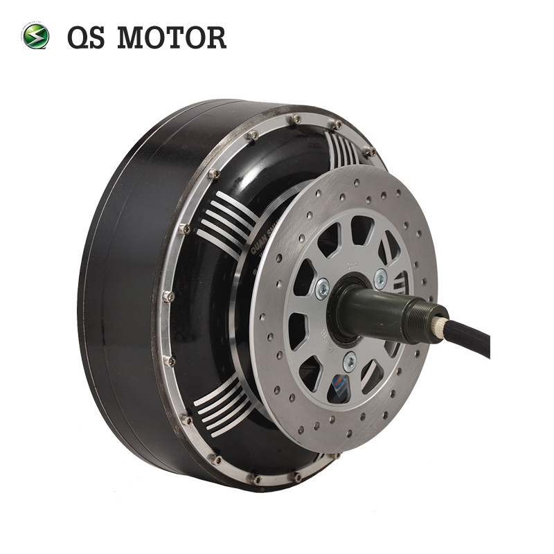 QS MOTOR Dual 4000W 10kw peak 273 40H V3 brushless electric car hub motor hybrid conversion kits with Kelly 7250H