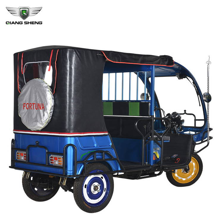 2023 New Design India Transport 3 Wheels Taxis Battery Motor Tricycle Rickshaw Taxi Tuk Tuk Passenger Electric Bajaj Motorcycles