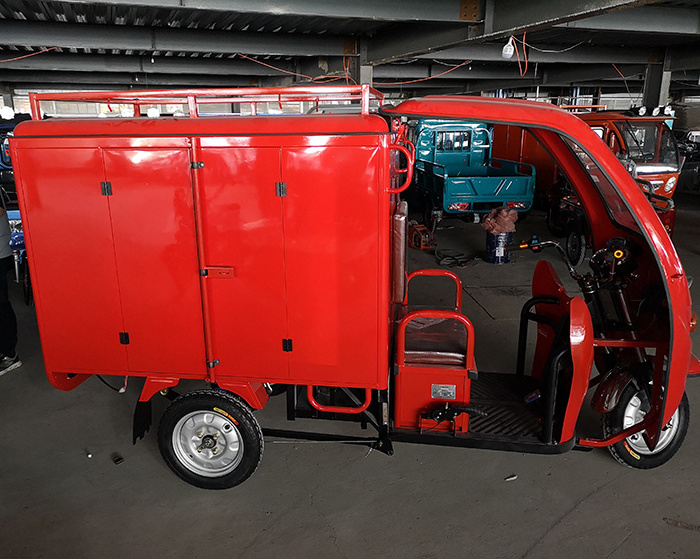 Electric Van Cargo Tricycle With Carriage Box for Adults For 500kg Load from China 3 Wheel Manufacturer.