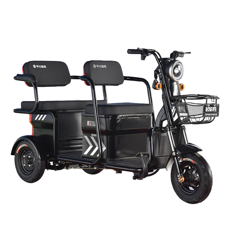 Hot Selling Small Rickshaw Mobility Scooter Passenger 3 Wheel Ebike New Leisure Electric 2 Seater Tricycle For Adults