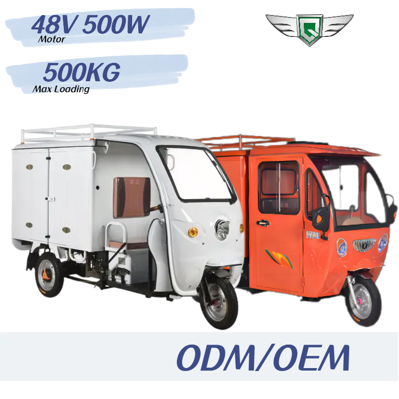 2023 Updated Design Electric Tricycle for Delivery Electric Cargo Tricycle with Closed Cargo Box Electric Truck