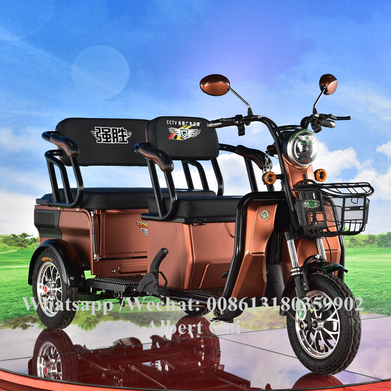 New Design Electric Rickshaw Adult Three Wheeler Family Use 3 Wheels Mini Tricycle In Philippine Hot Sale