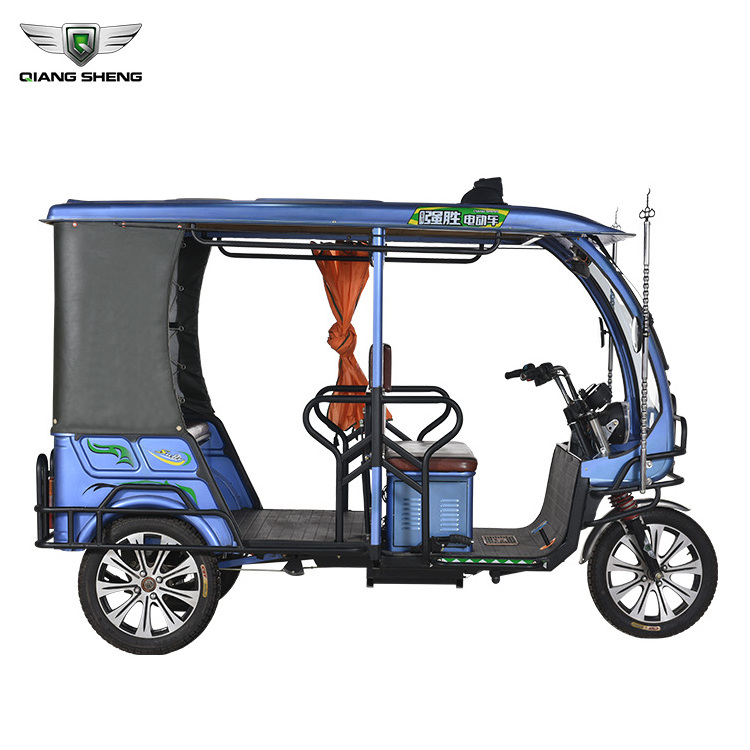 2023 New Design India Transport 3 Wheels Taxis Battery Motor Tricycle Rickshaw Taxi Tuk Tuk Passenger Electric Bajaj Motorcycles