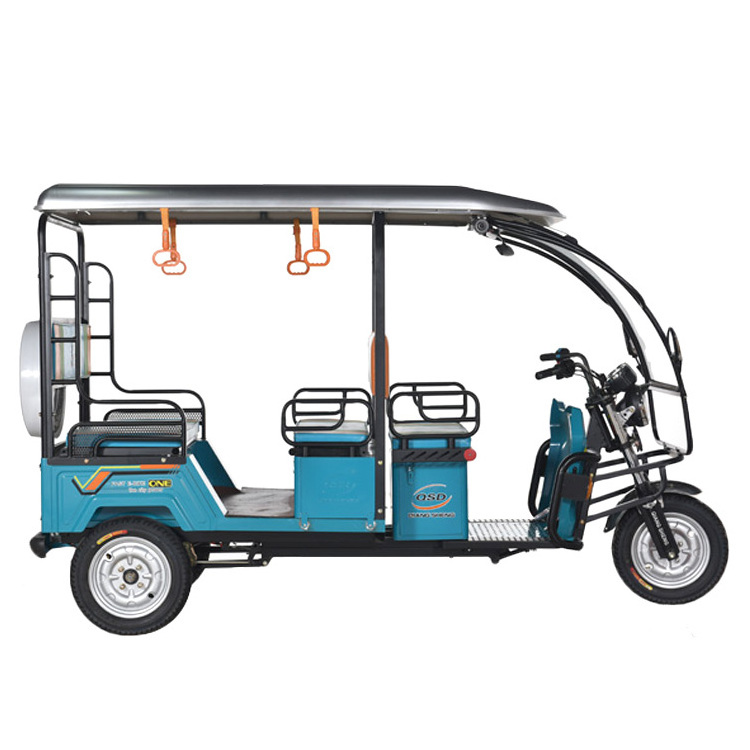 Customized Color 4 Passenger Seat Tuktuk Electric 3 Wheel Motorcycle Adult E Rickshaw Three Wheeler Bajaj Tricycle