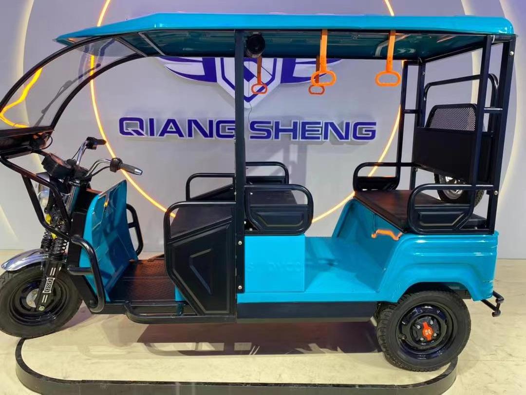 Battery Operated 48V 1000W Electric  Motorcycle Taxi Tuk Tuk Bajaj Auto Rickshaw Adult 3 Wheel Passenger Tricycles With Roof