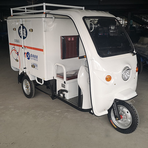 Max 500kg  Loading Capacity Electric Tricycle Food Truck with Covered Roof and Rear Box