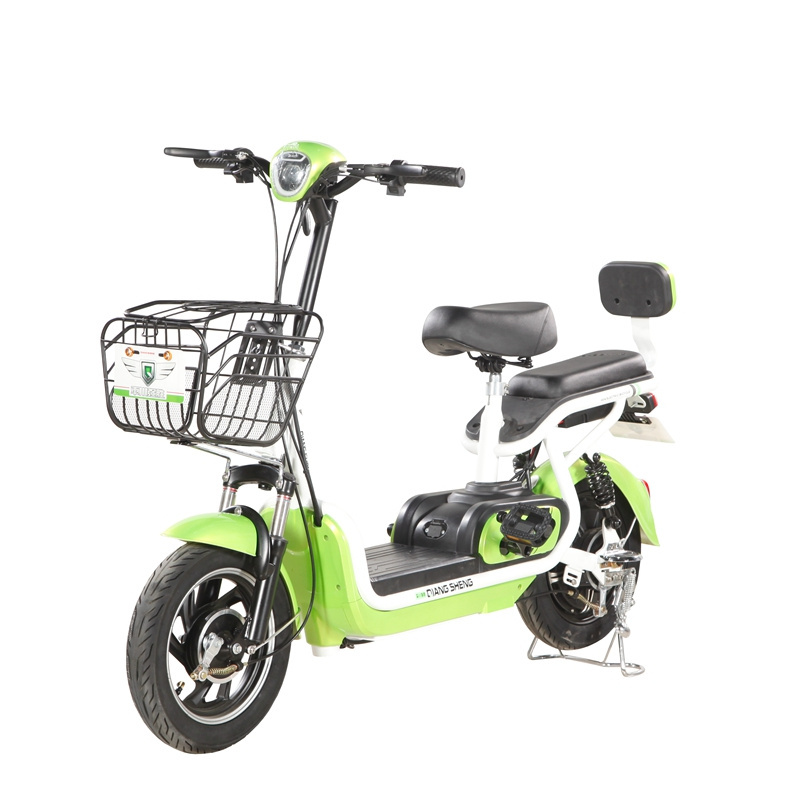 2023 New 2 Wheel Cheap Electric Moped Bike With Pedals Electrica Ebike Scooter 350W 48V Bicycle Electric 2 Seat E Bike