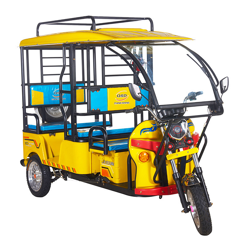 Popular China Adult Motorcycle 3 Wheel Tricycles Electric Mobility Scooter Large Rickshaw Ghana Passenger Tricycle City Pedicab