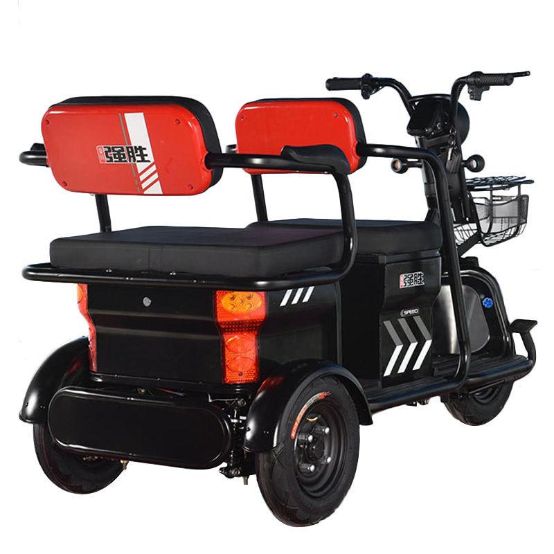 Hot Selling Small Rickshaw Mobility Scooter Passenger 3 Wheel Ebike New Leisure Electric 2 Seater Tricycle For Adults