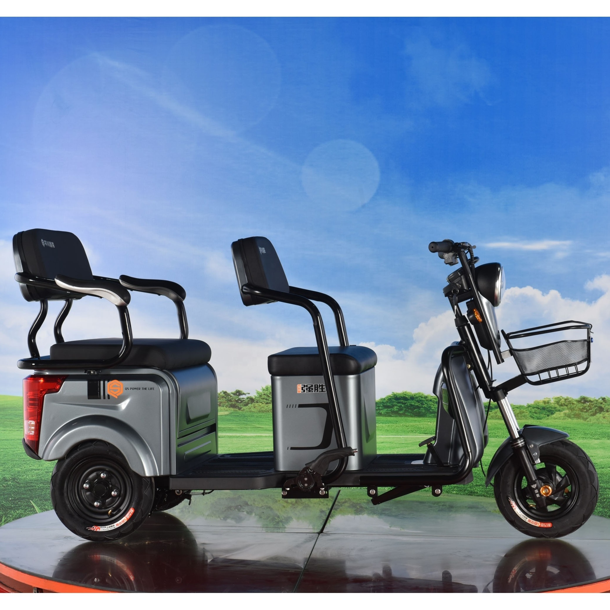 New Design Mini Bus Adult Three Wheel E Rickshaw Moped Tricycle 3 Wheeler Electric Bike Passenger Mobility Scooter From China