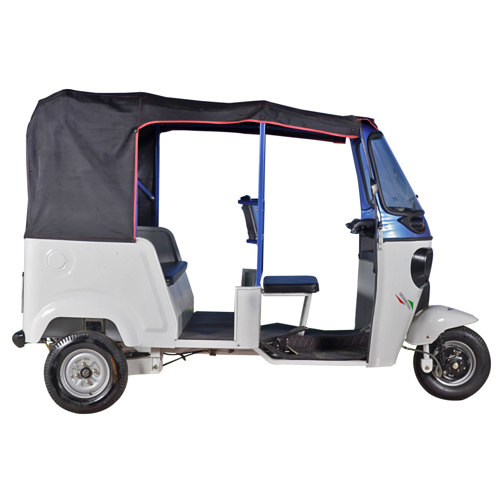 New Adult Electric Tuk Tuk 3 Wheel E Bike Battery Power Auto Rickshaw Indian Tricycle Moto Taxi Bajaj For Passenger