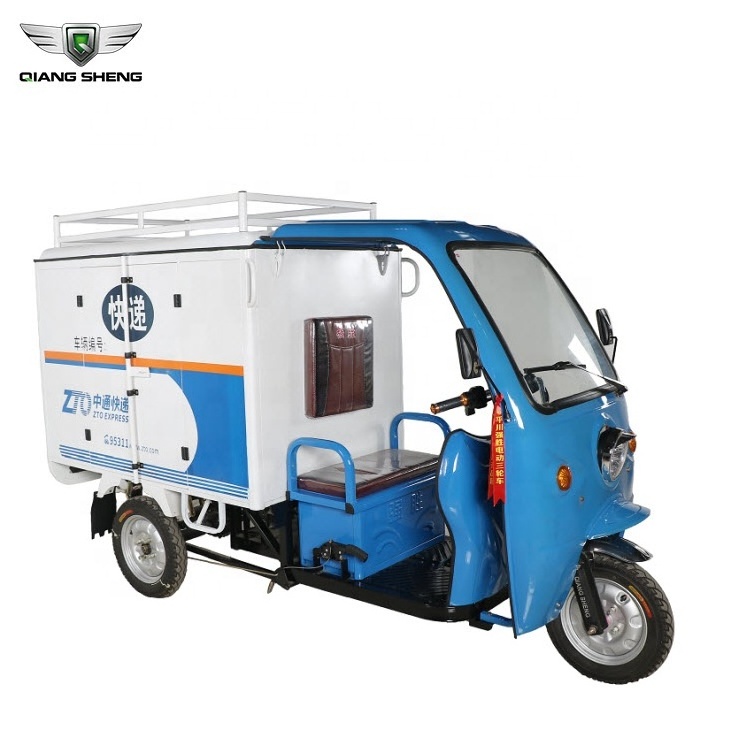 QSD Factory Customized Cheap Price Closed Cabin Trike 3 Wheel Cargo Vehicle Electric Express Delivery Tricycle With Enclosed Van