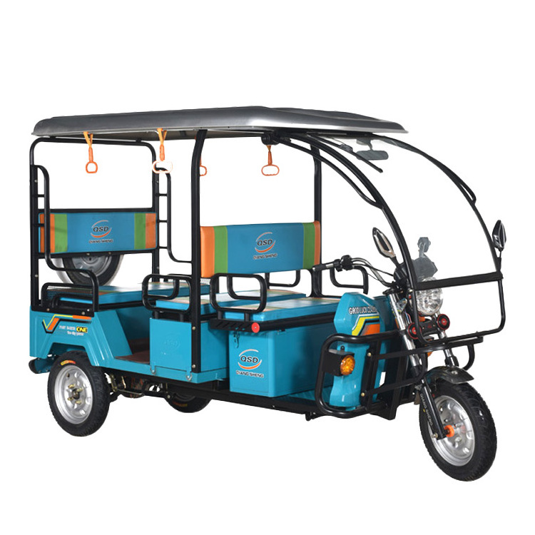 China Factory Wholesale Three Wheeler Tuk Tuk Adult E Pedicab Bicicleta 800W Electric Tricycle Rickshaw