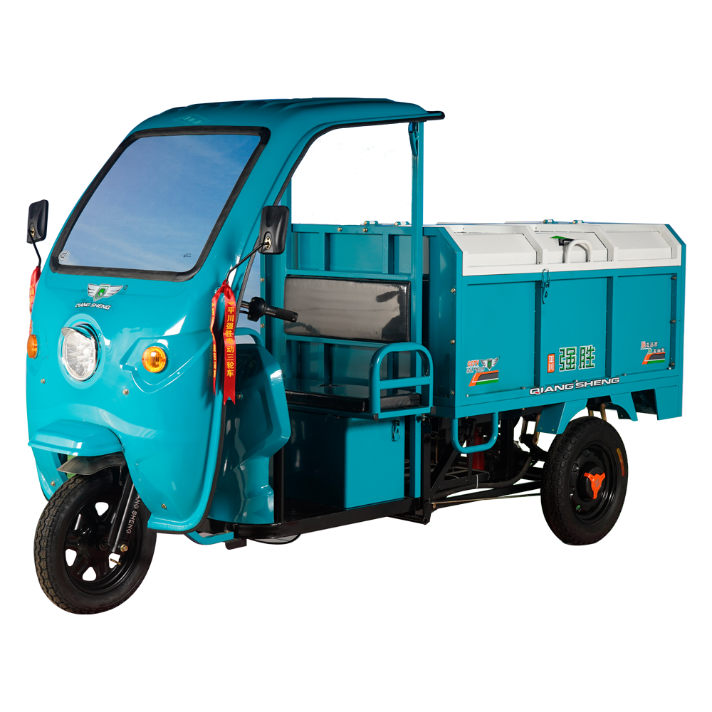 QSD E Rickshaw Garbage Three Wheeler 48V 800W 3 Wheel Adult Tricycle Electric Pickup Truck For Sale