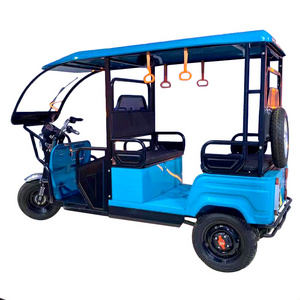 Battery Operated 48V 1000W Electric  Motorcycle Taxi Tuk Tuk Bajaj Auto Rickshaw Adult 3 Wheel Passenger Tricycles With Roof