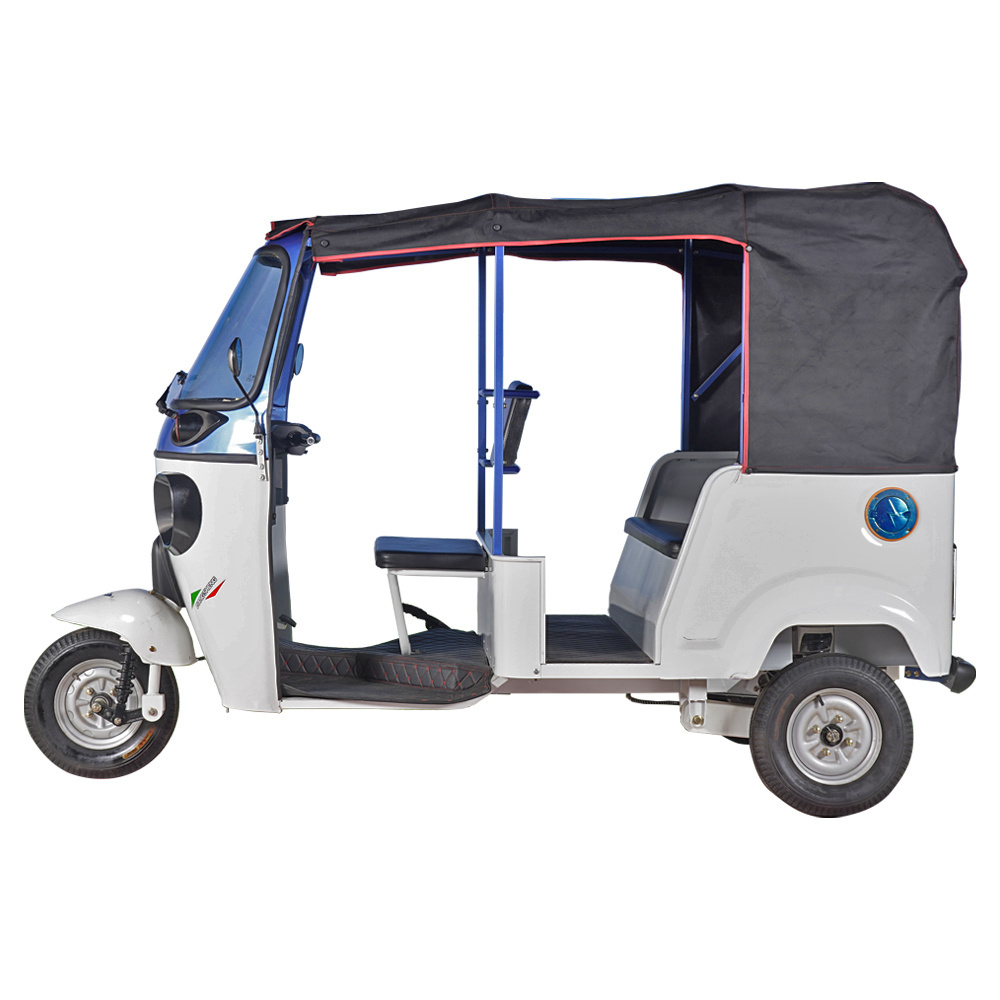 New Adult Electric Tuk Tuk 3 Wheel E Bike Battery Power Auto Rickshaw Indian Tricycle Moto Taxi Bajaj For Passenger