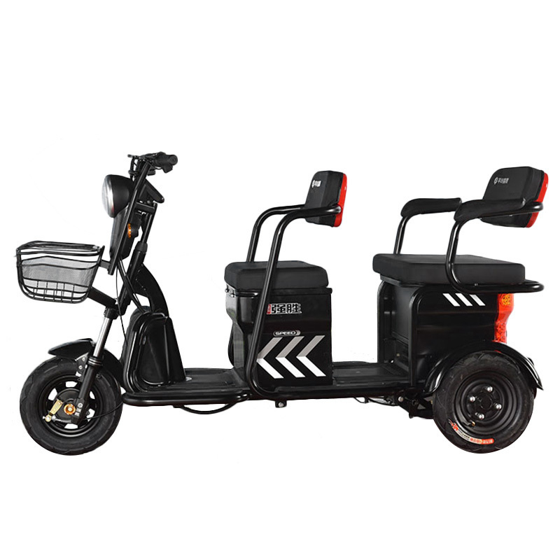 Hot Selling Small Rickshaw Mobility Scooter Passenger 3 Wheel Ebike New Leisure Electric 2 Seater Tricycle For Adults