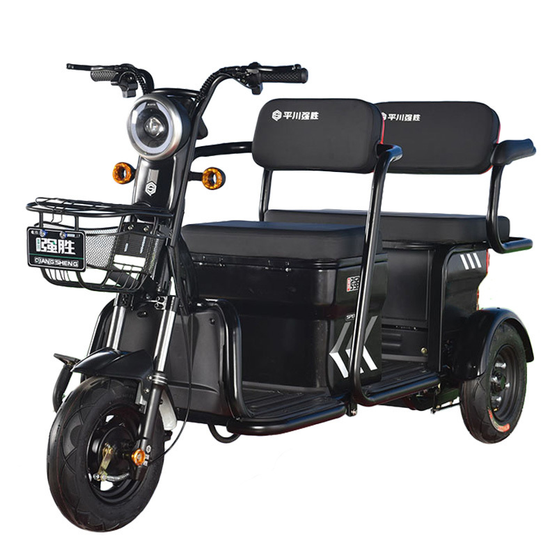 Hot Selling Small Rickshaw Mobility Scooter Passenger 3 Wheel Ebike New Leisure Electric 2 Seater Tricycle For Adults