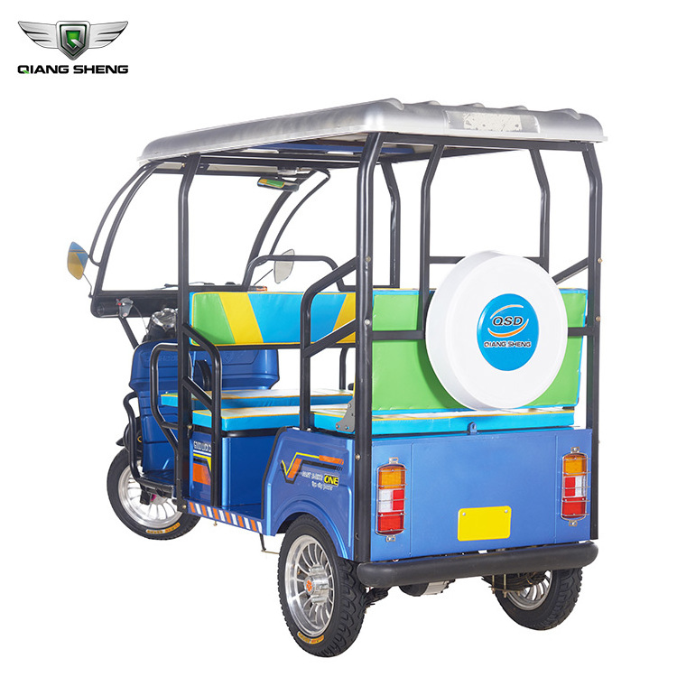 India Taxi Tricycle 48V 1000W Electric Bajaj Auto Rickshaw Best Price Battery Operated Motorised Adult Electric Tricycle