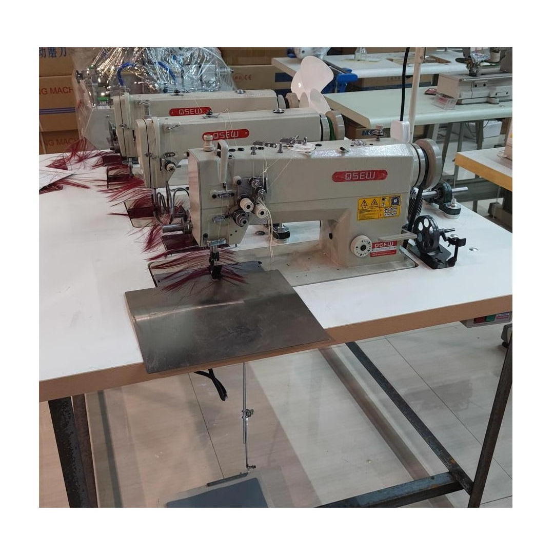 QS-842JF wig periwig hairpiece double needle lockstitch three machine head weft machine wig sewing machine